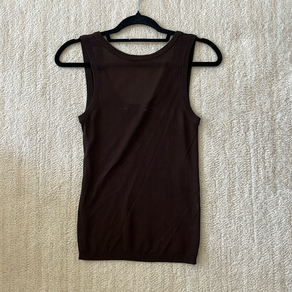 Chocolate brown sheer tank